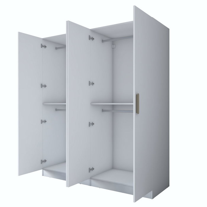 Hanah Home Armario Blanco con Estanterías Personalizables Hanah Home Armario Blanco con Estanterías Personalizables